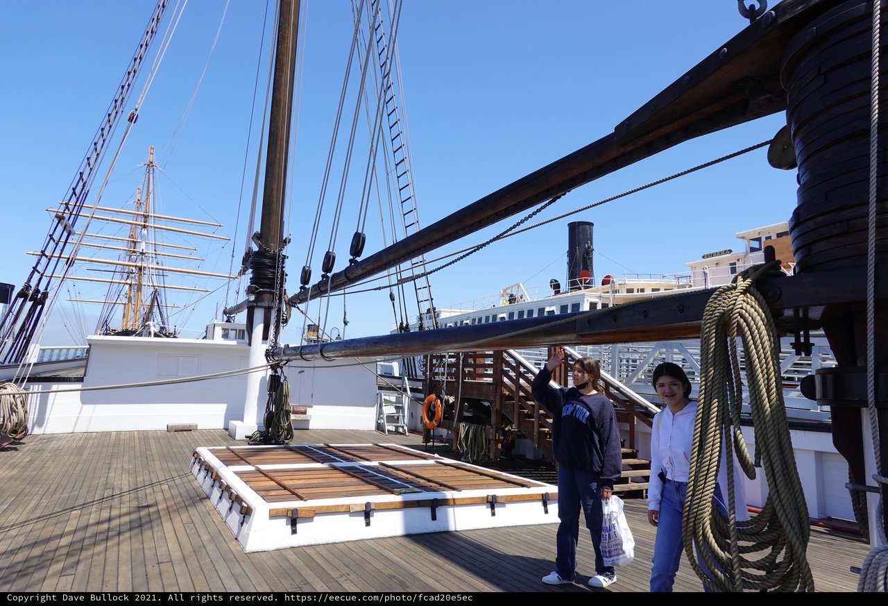 Visitors Explore Historic Tall Ship Deck