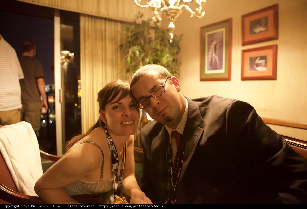 Two Friends Pose Together at DEF CON 17
