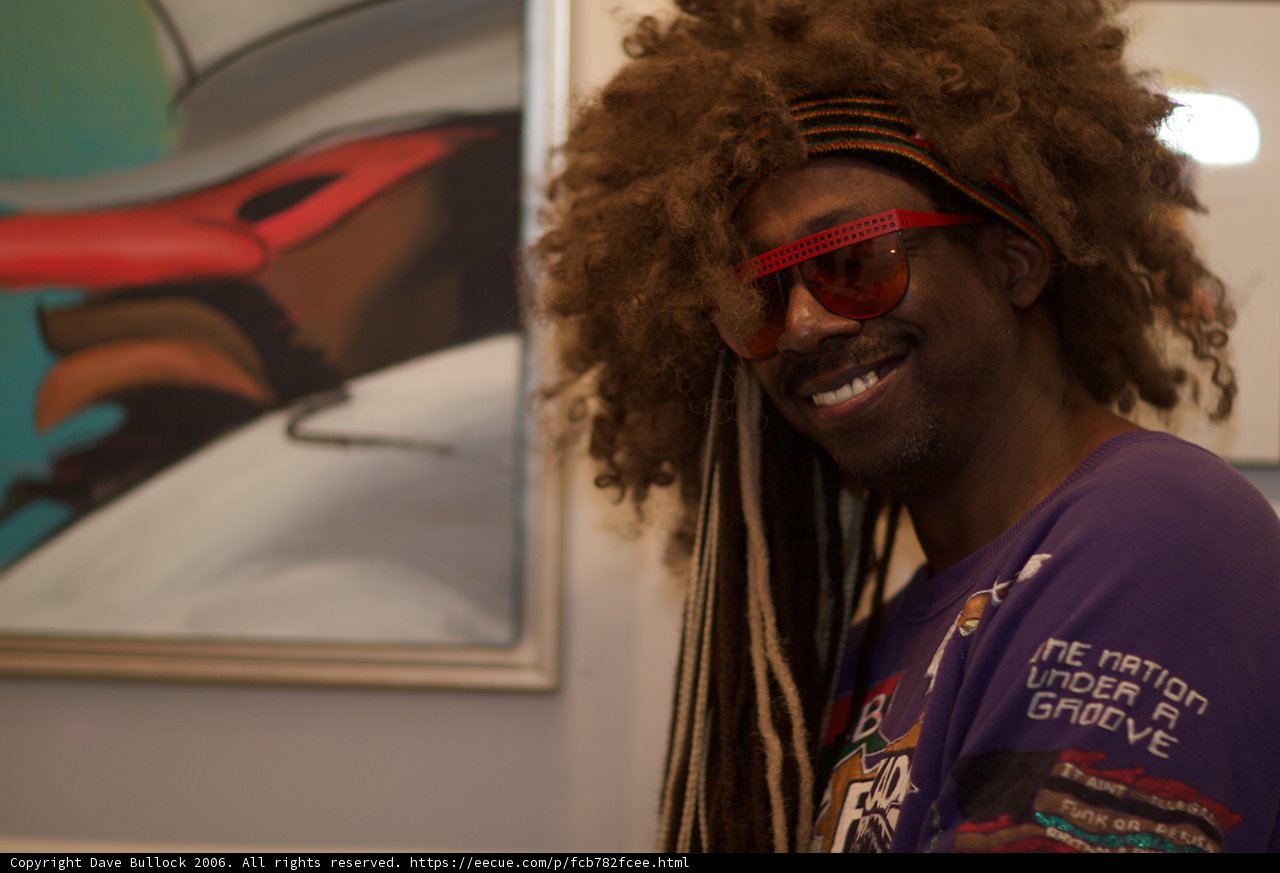 Happy Man with Dreads at the Art Walk
