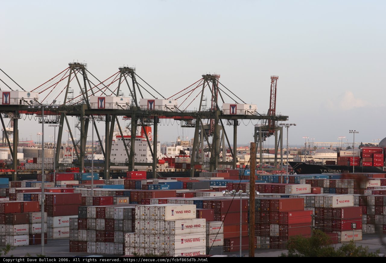 Massive Container Ship at the Port