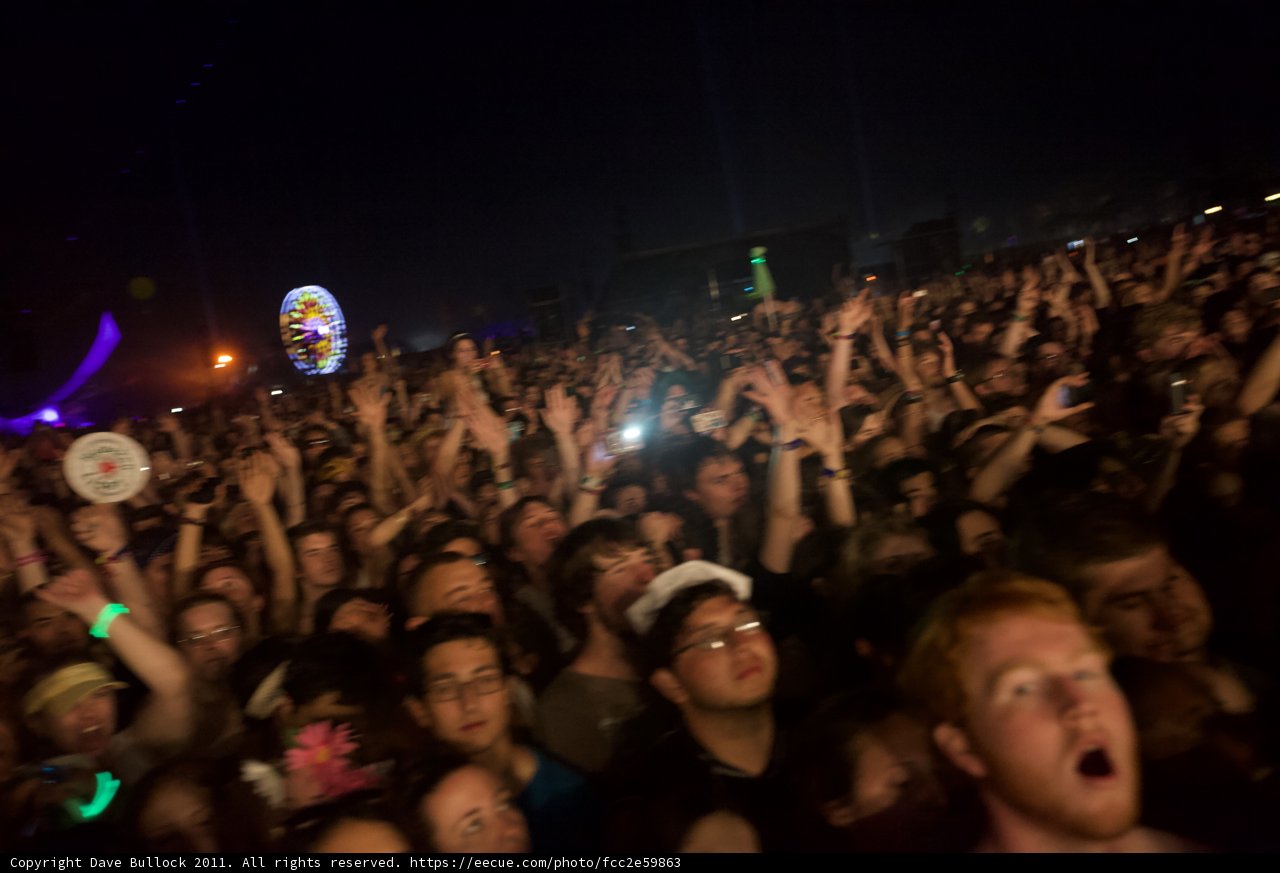 Saturday Night Crowd at Coachella Music Festival