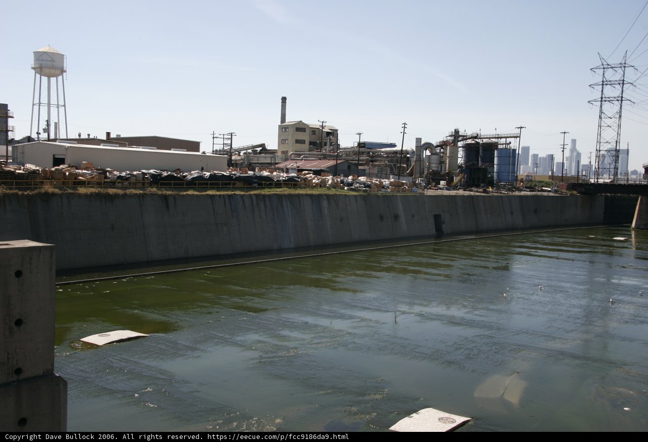 River and Concrete Wall