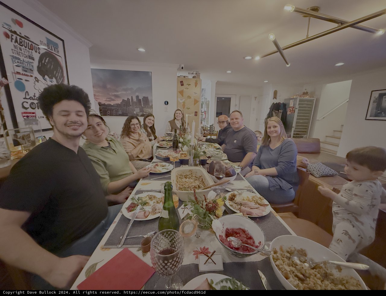 Family Thanksgiving Dinner Celebration at Home