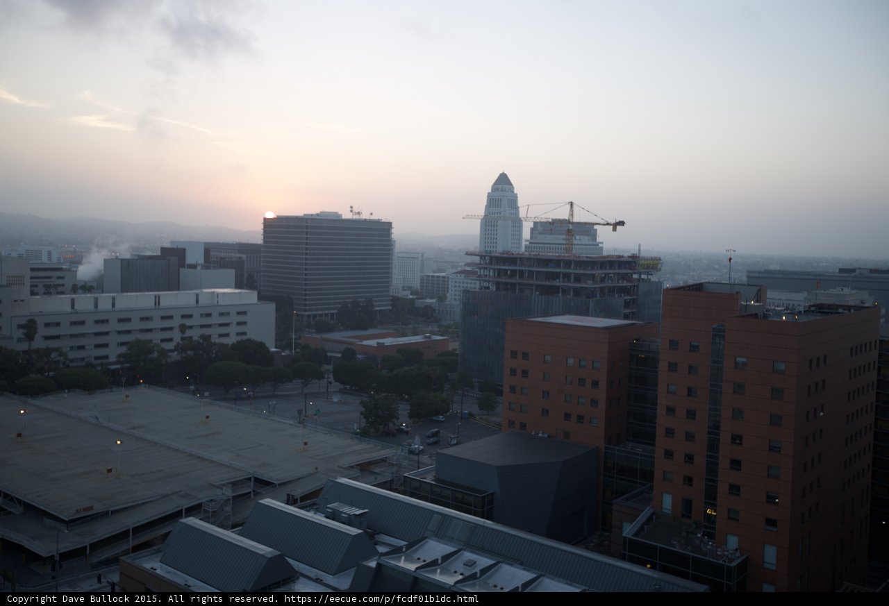 Downtown LA Cityscape Dusk