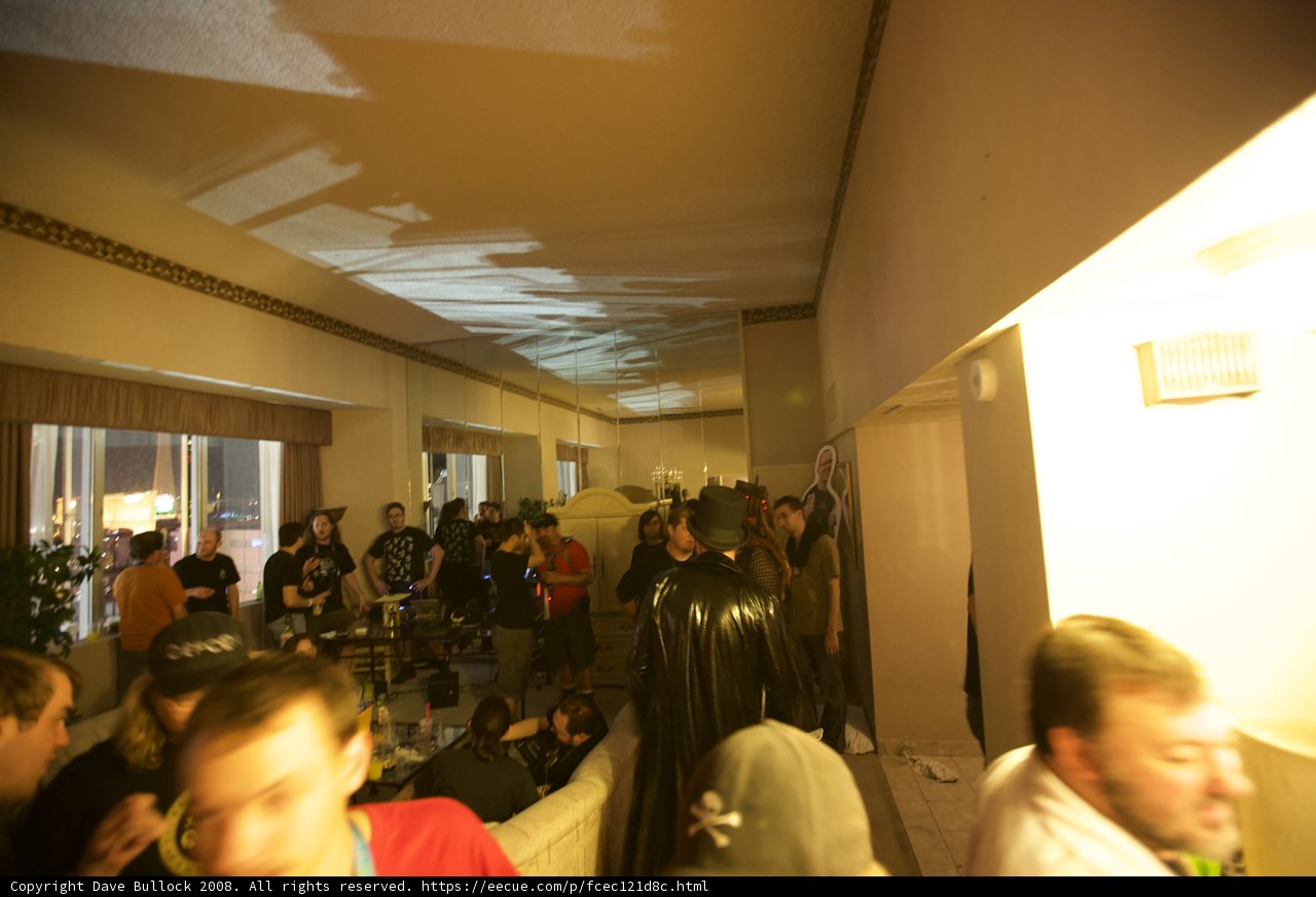 Crowded Cafe Reception during DefCon Day 1