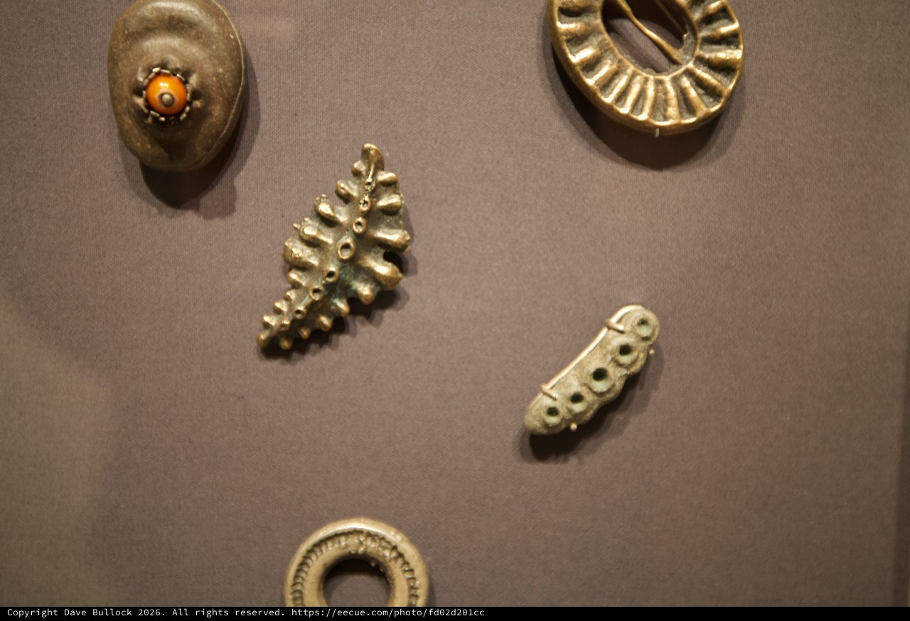 Ancient Metalwork Artifacts and Jewelry Display
