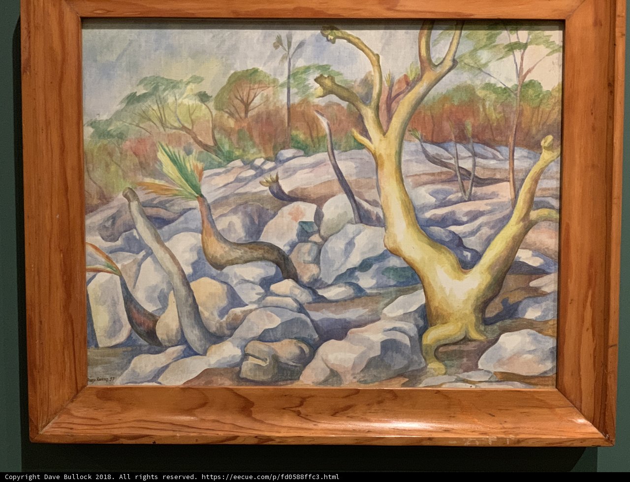 Rocky Landscape in a Wooden Frame