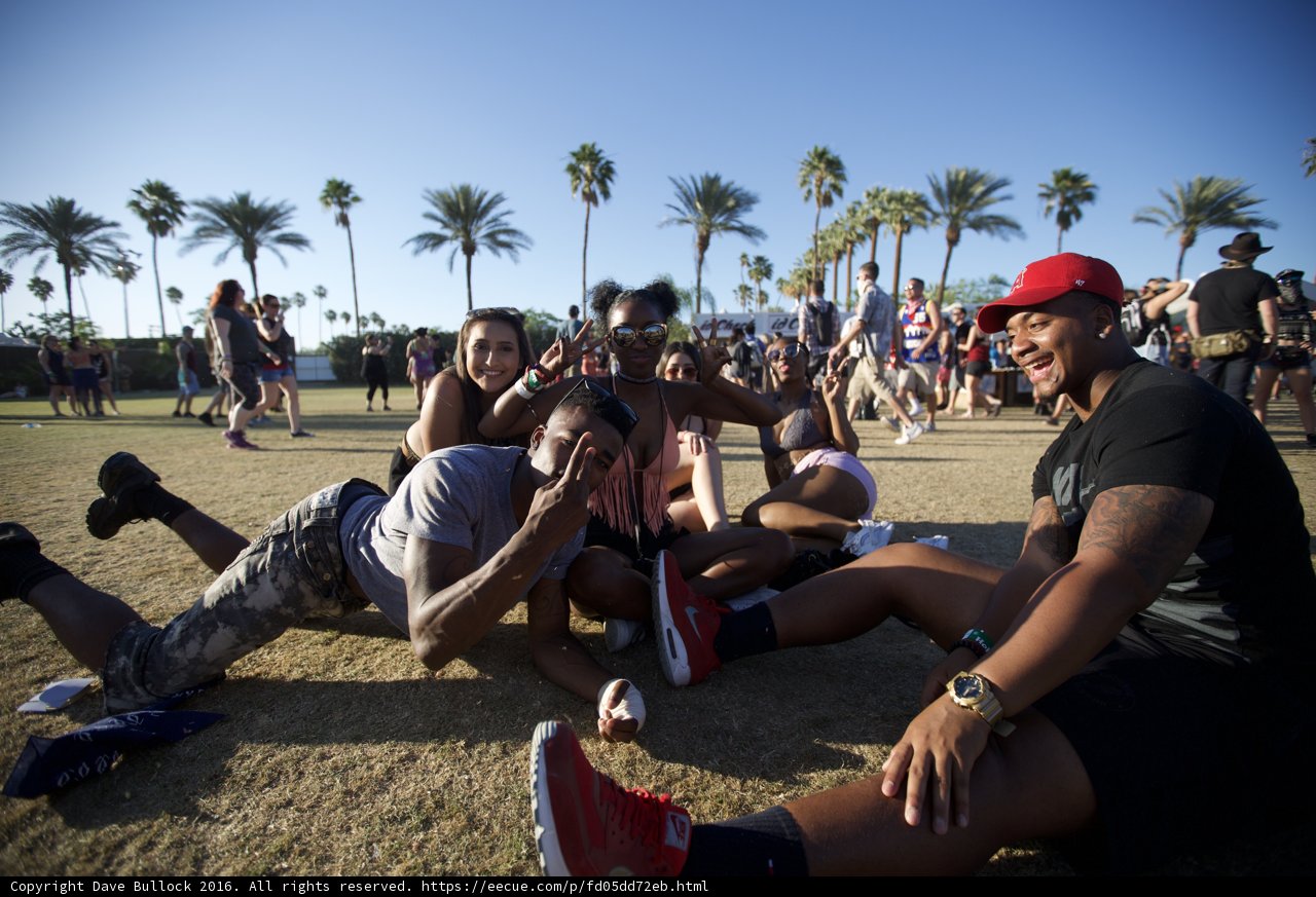 Relaxing in the Grass at Coachella