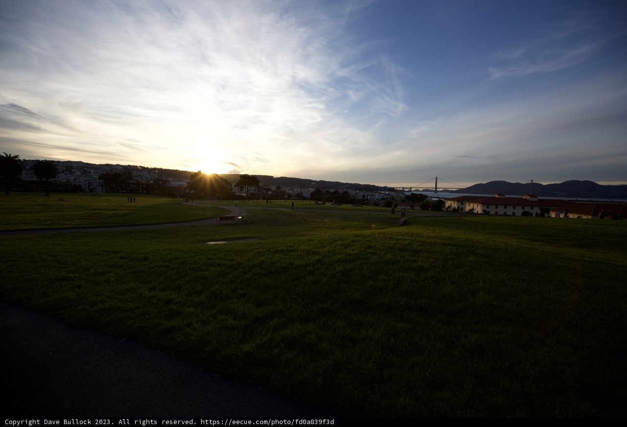 Golden Hour Golf: Sunset over Fort Mason Golf Course, 2023