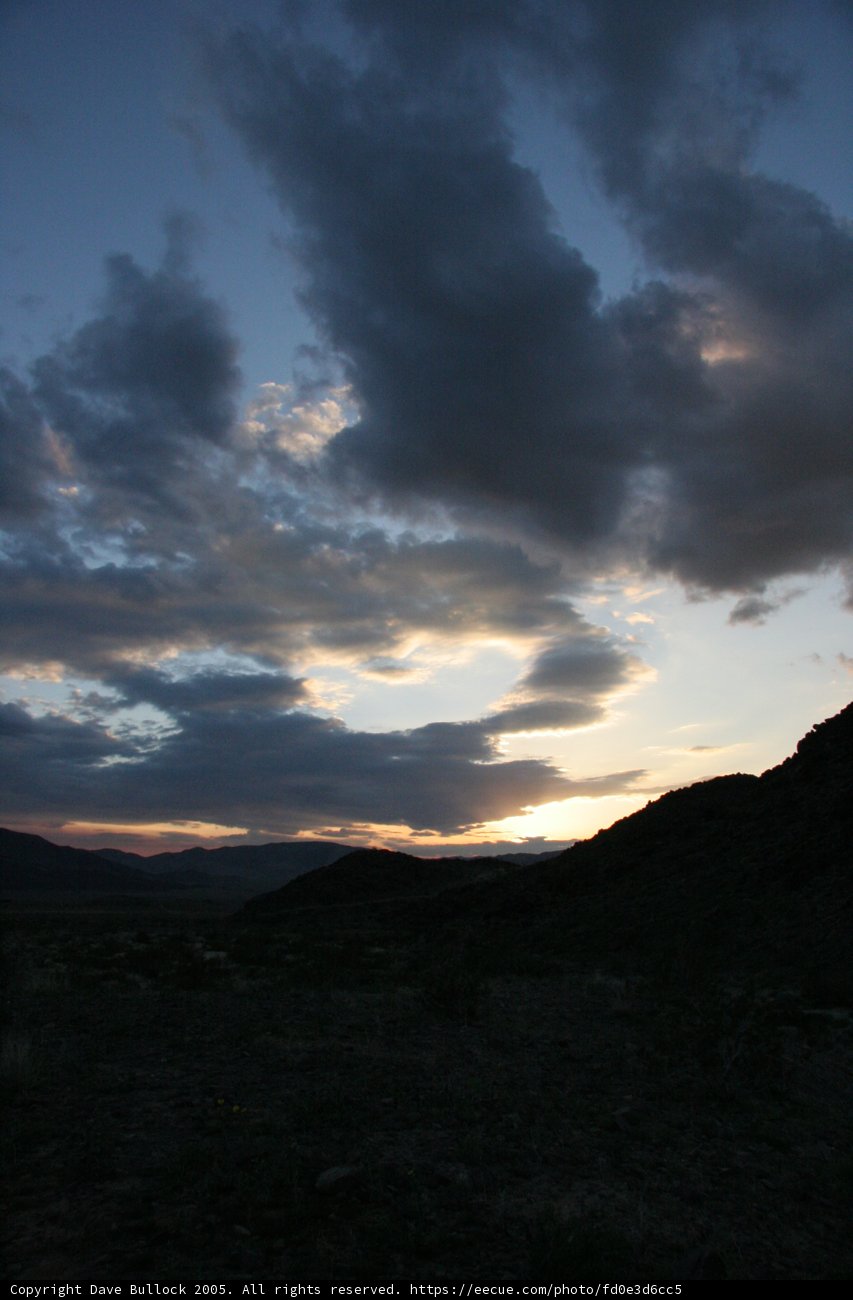 Desert Sunset with Clouds