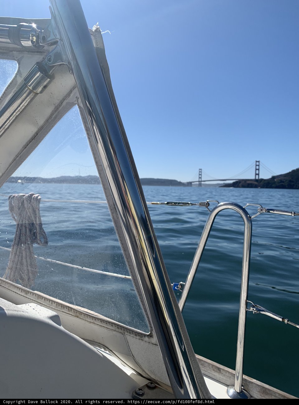 Golden Gate Bridge from the Bow of a Boat