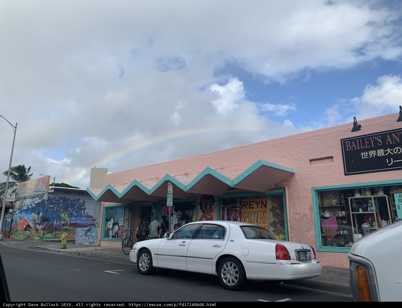 Rainbow over Honolulu Storefront