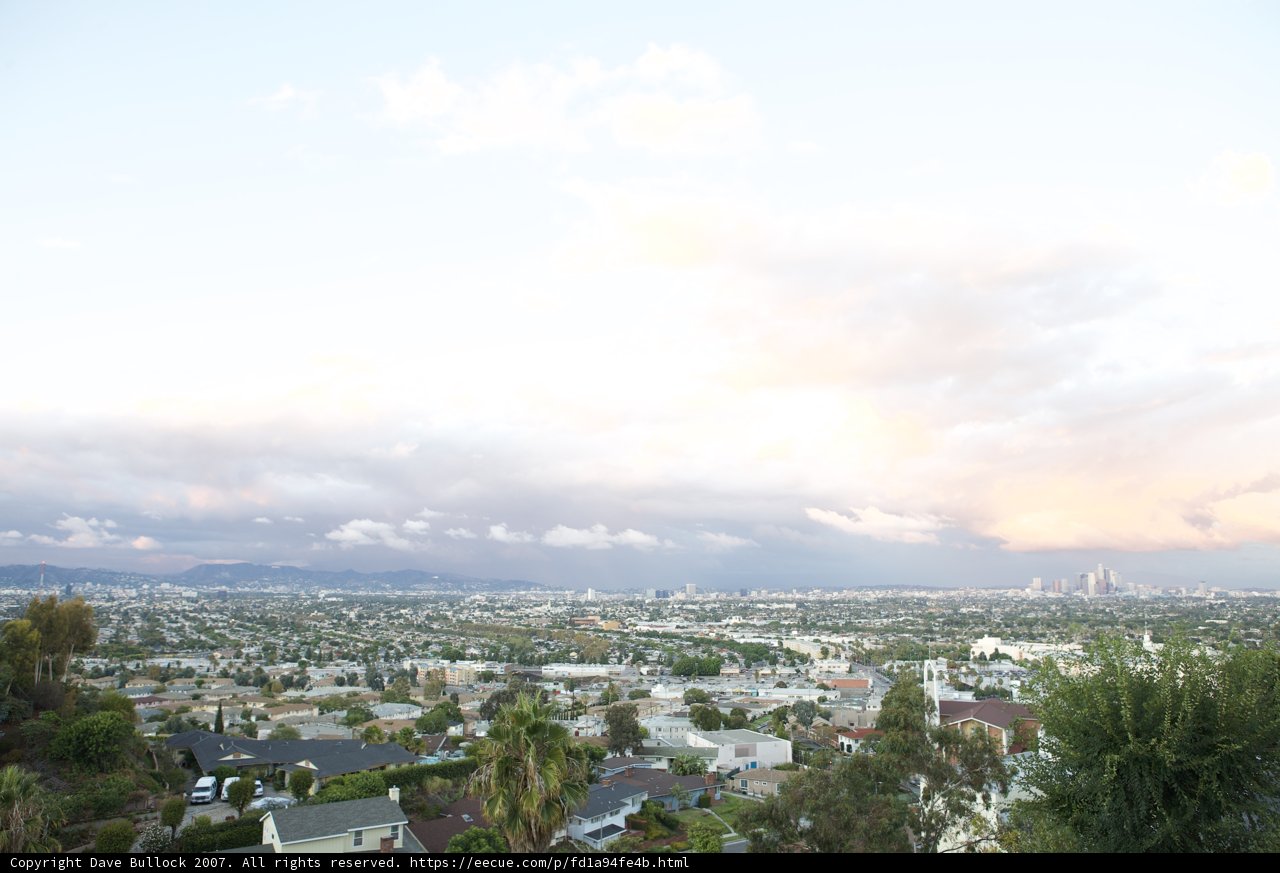 Cityscape Horizon on a Cloudy Day