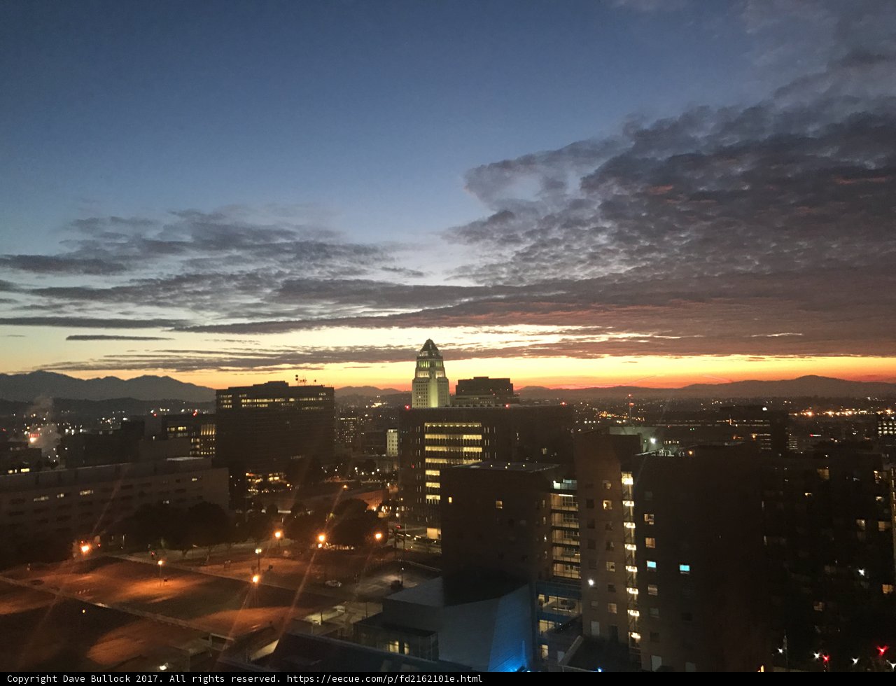 City Lights at Sunset