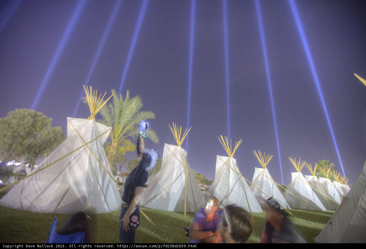 Nighttime Camping at Coachella