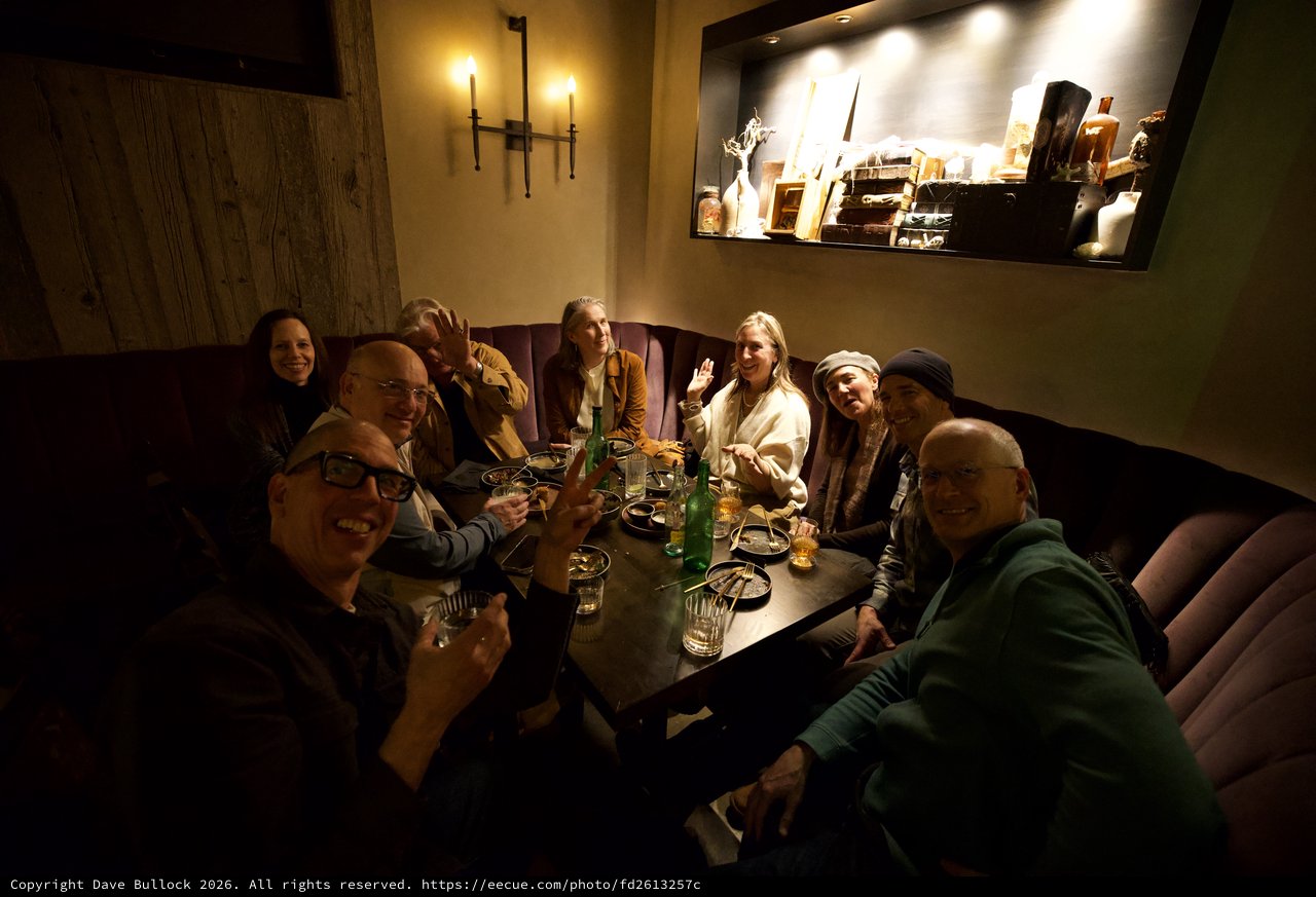Friends Gathering for Dinner at Cozy Restaurant