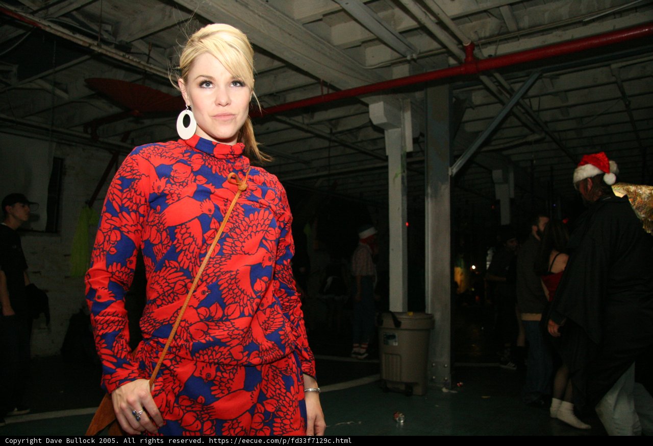 Lady in Red and Blue