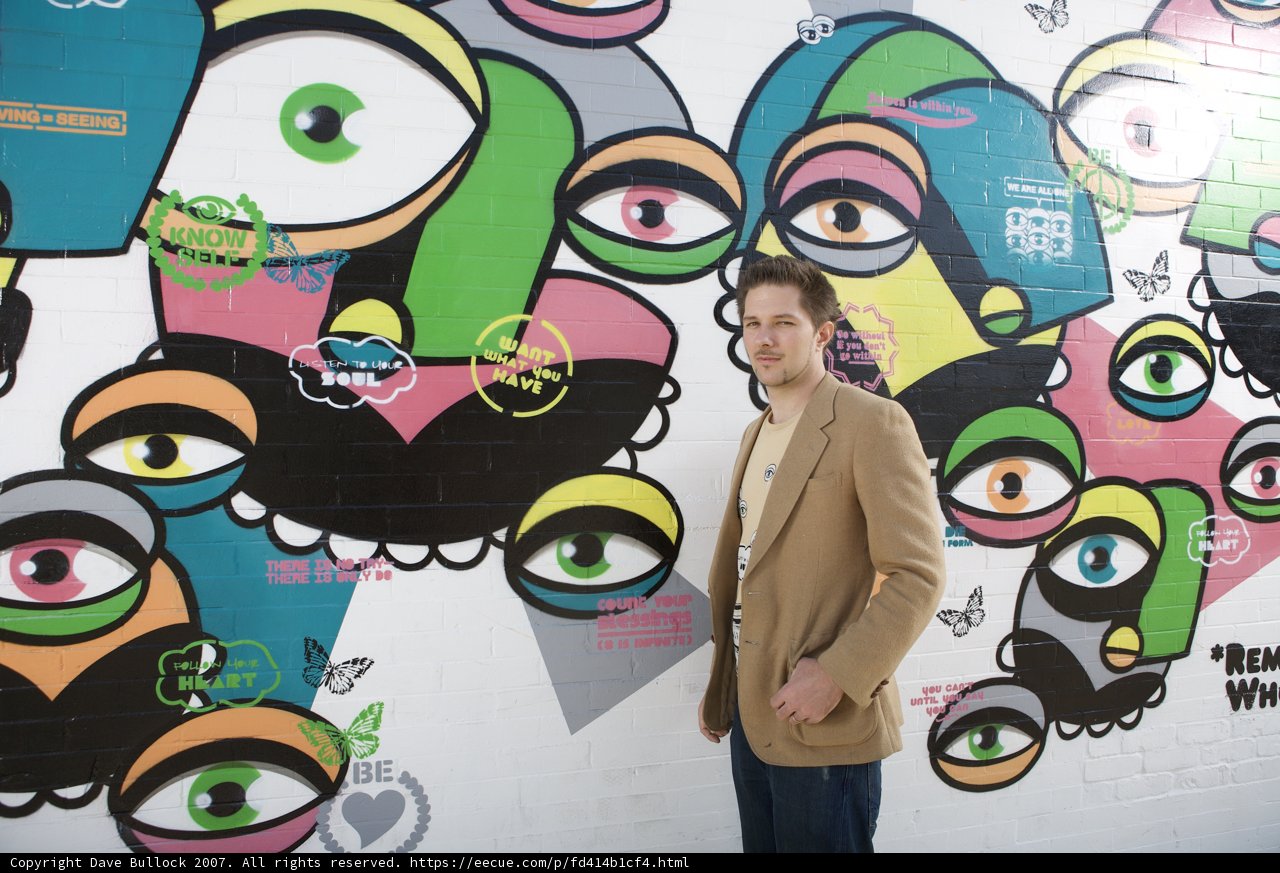 Colorful Eyes on the Wall