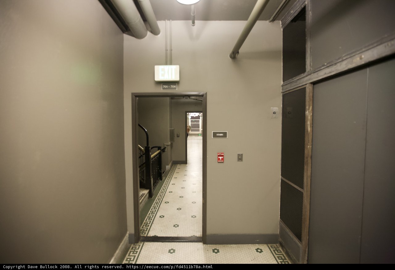 Midnight Encounter in a Foggy Hallway