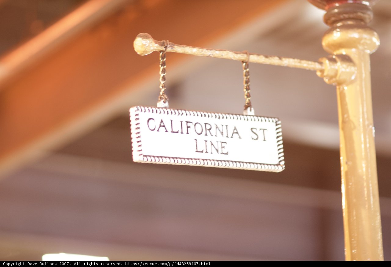 California St Line Sign