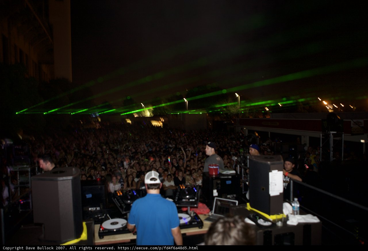Green Lights and High Energy: A Concert Crowd