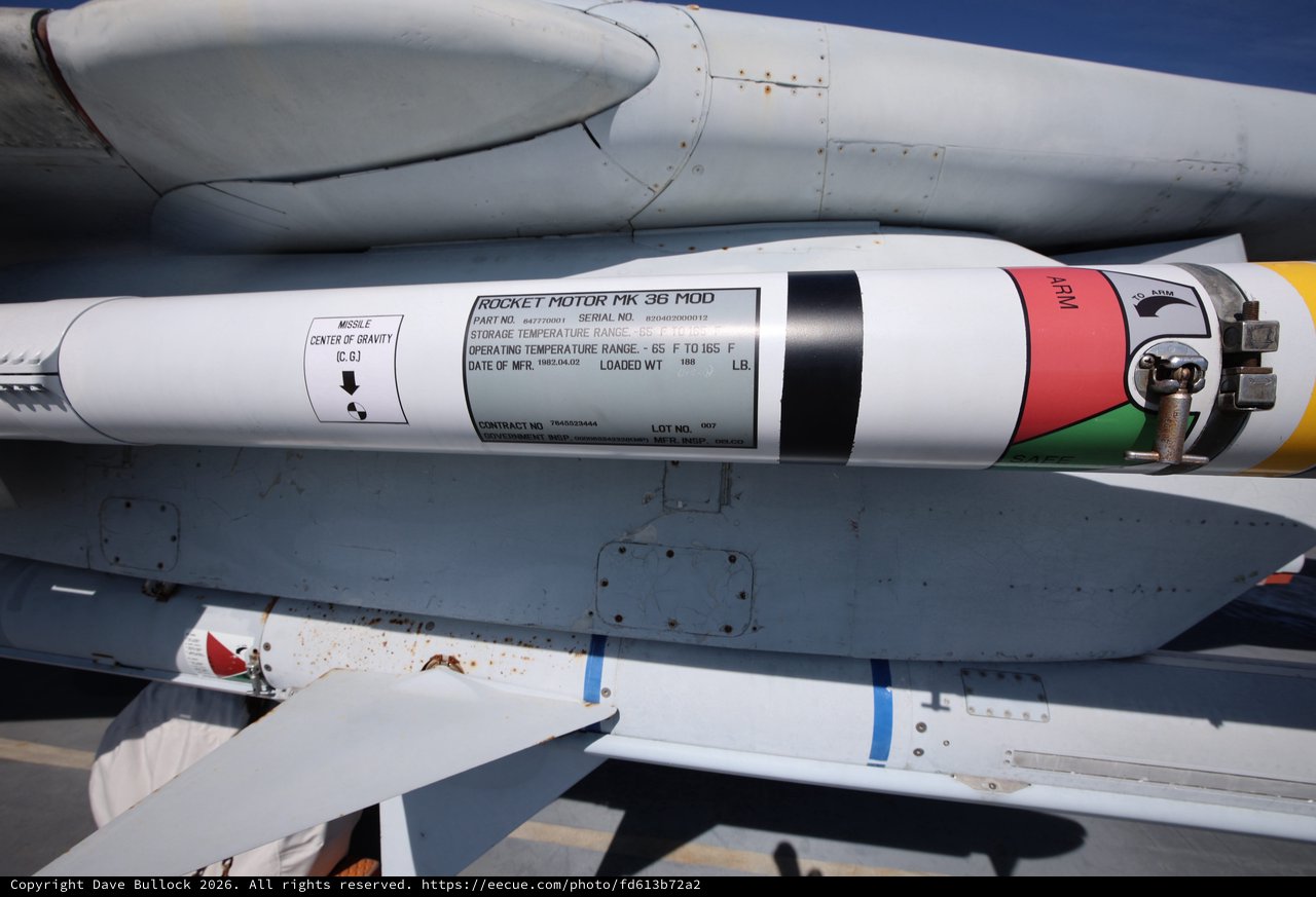 Rocket Motor MK 36 MOD Missile on USS Hornet