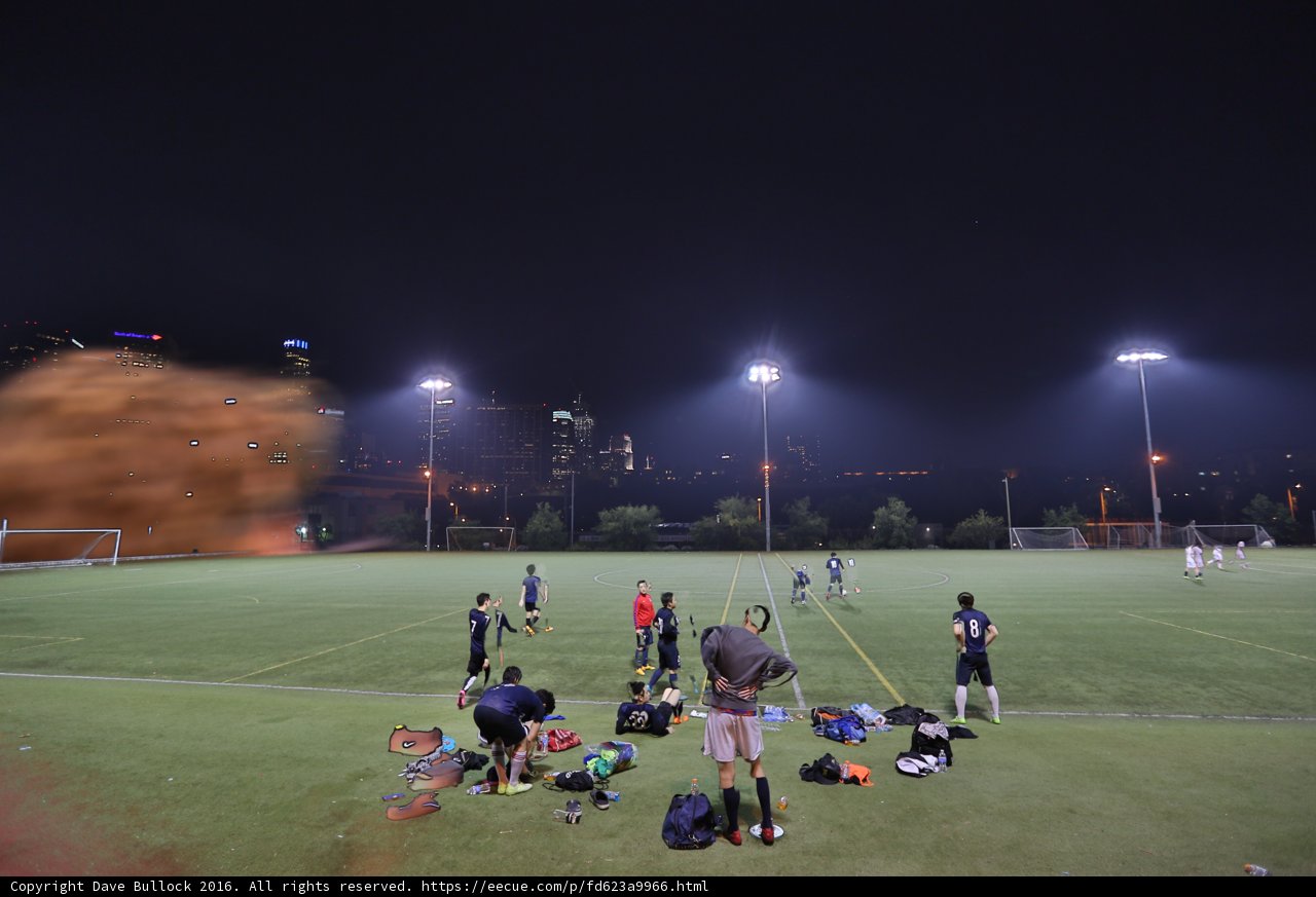 Nighttime Soccer Game at Vista Hermosa Soccer Field