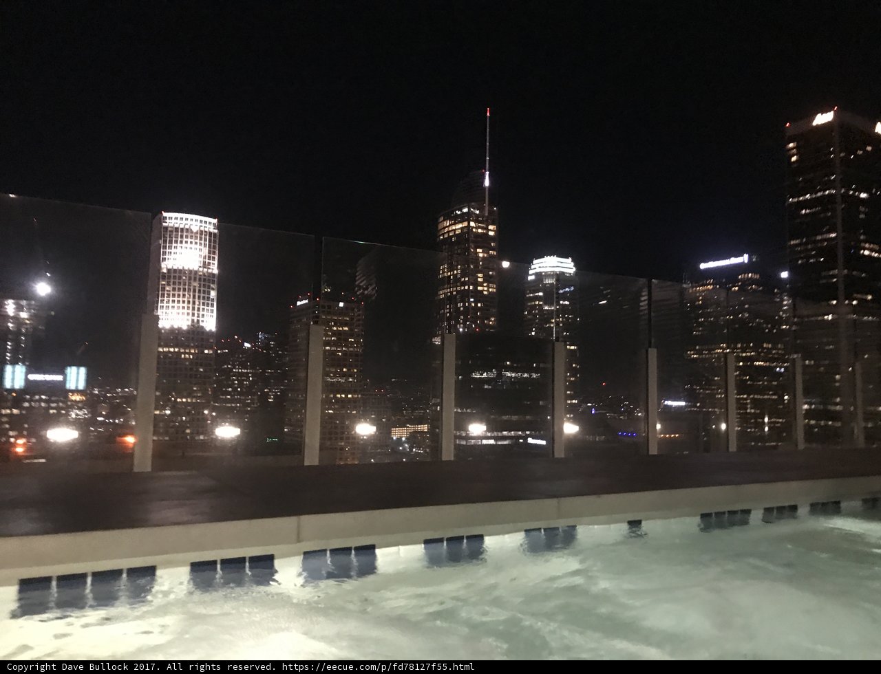 City Lights from the Rooftop Pool