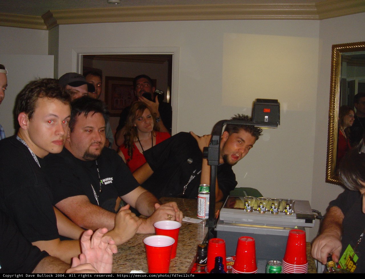Late Night Party Gathering Around the Counter