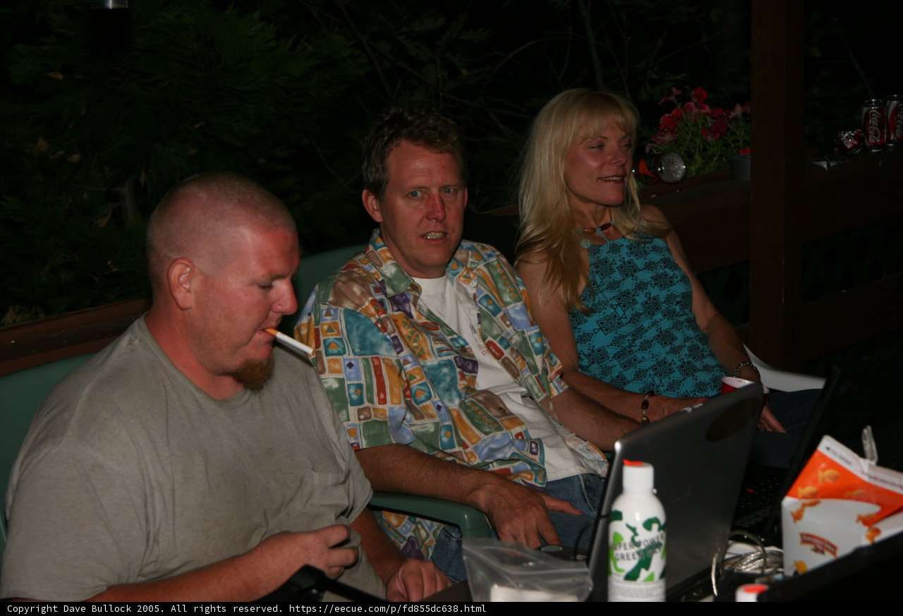 The Tech Trio: Working, Smoking and Relaxing