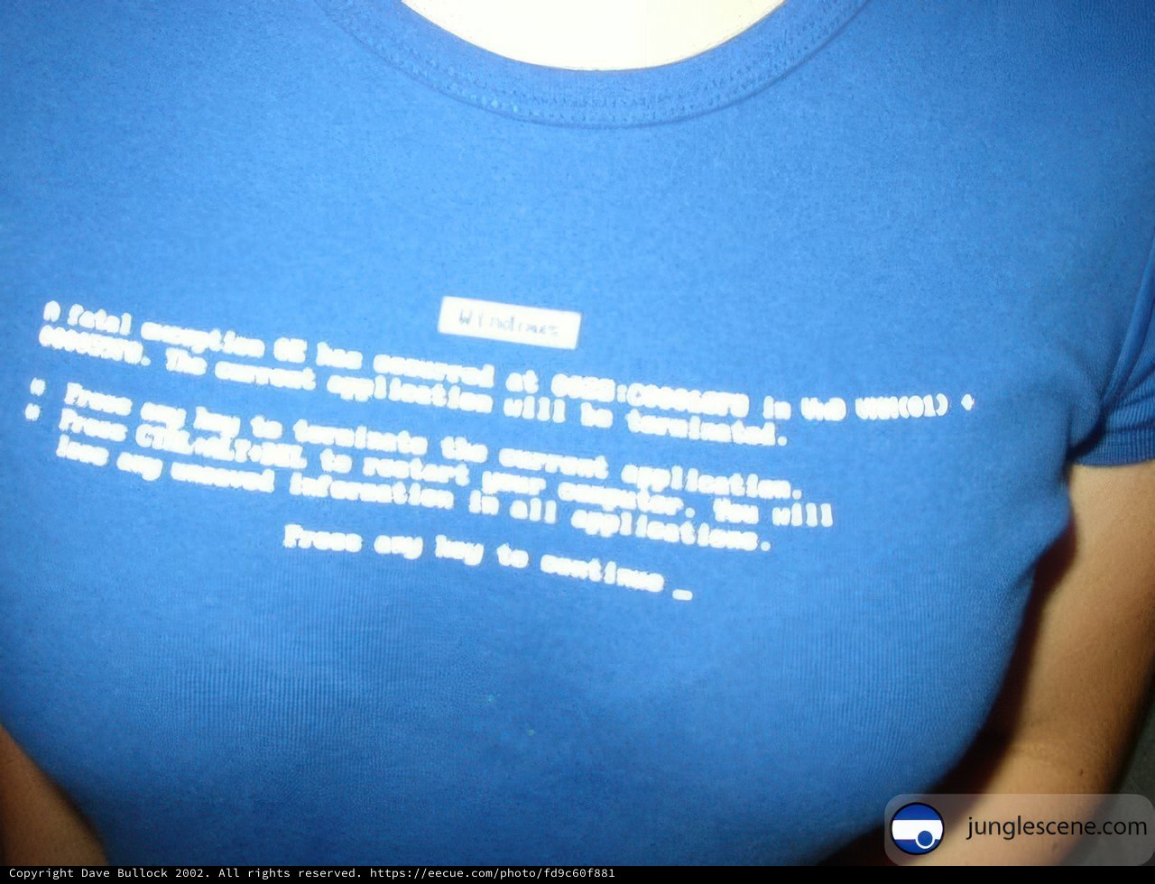 Message on Blue T-Shirt