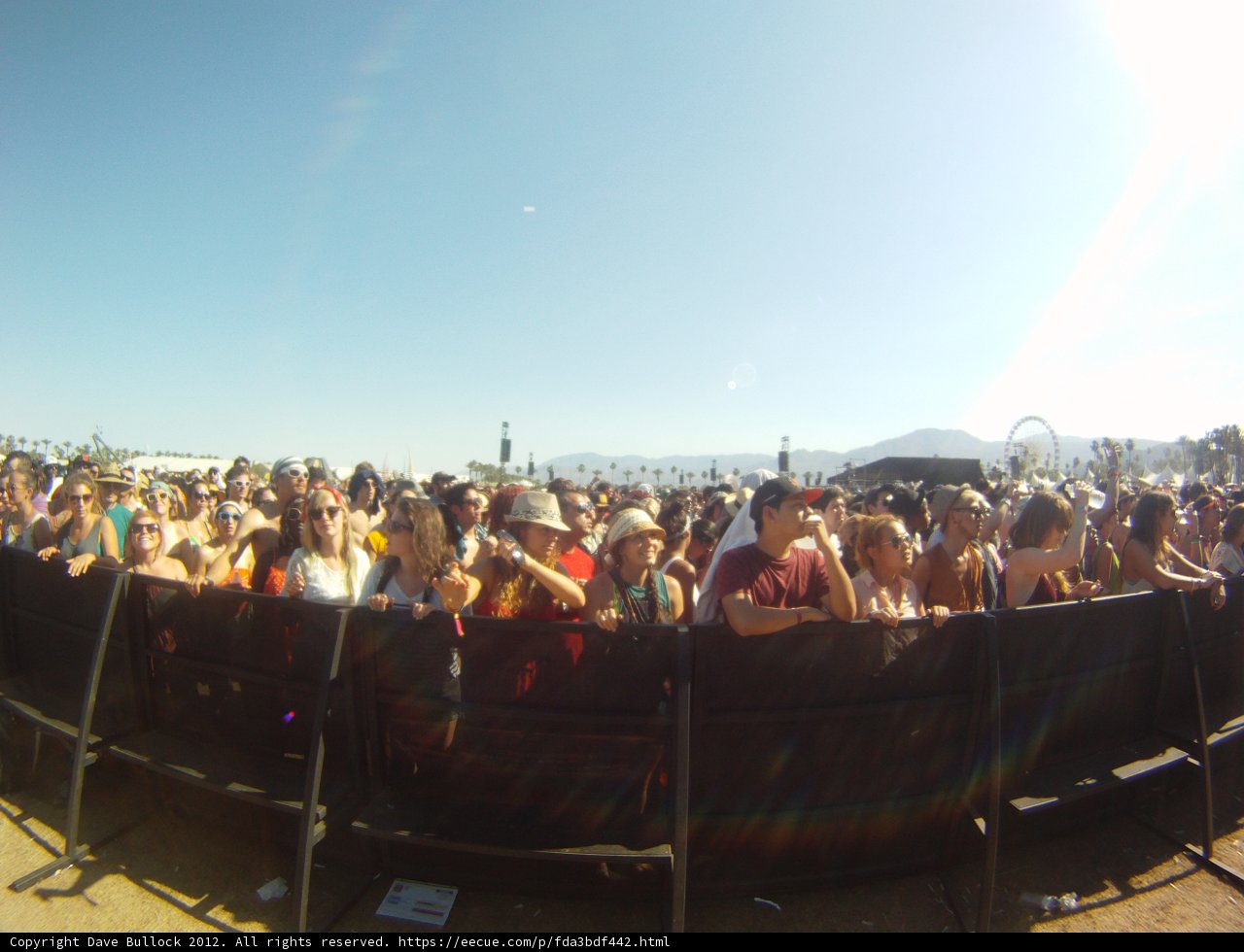 Concert Crowd Under Blue Skies