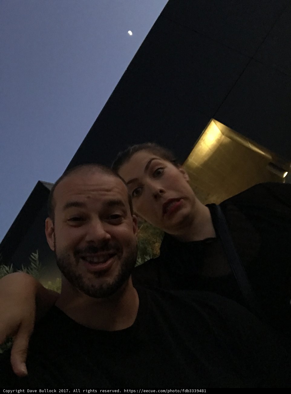 Selfie time in front of the city building