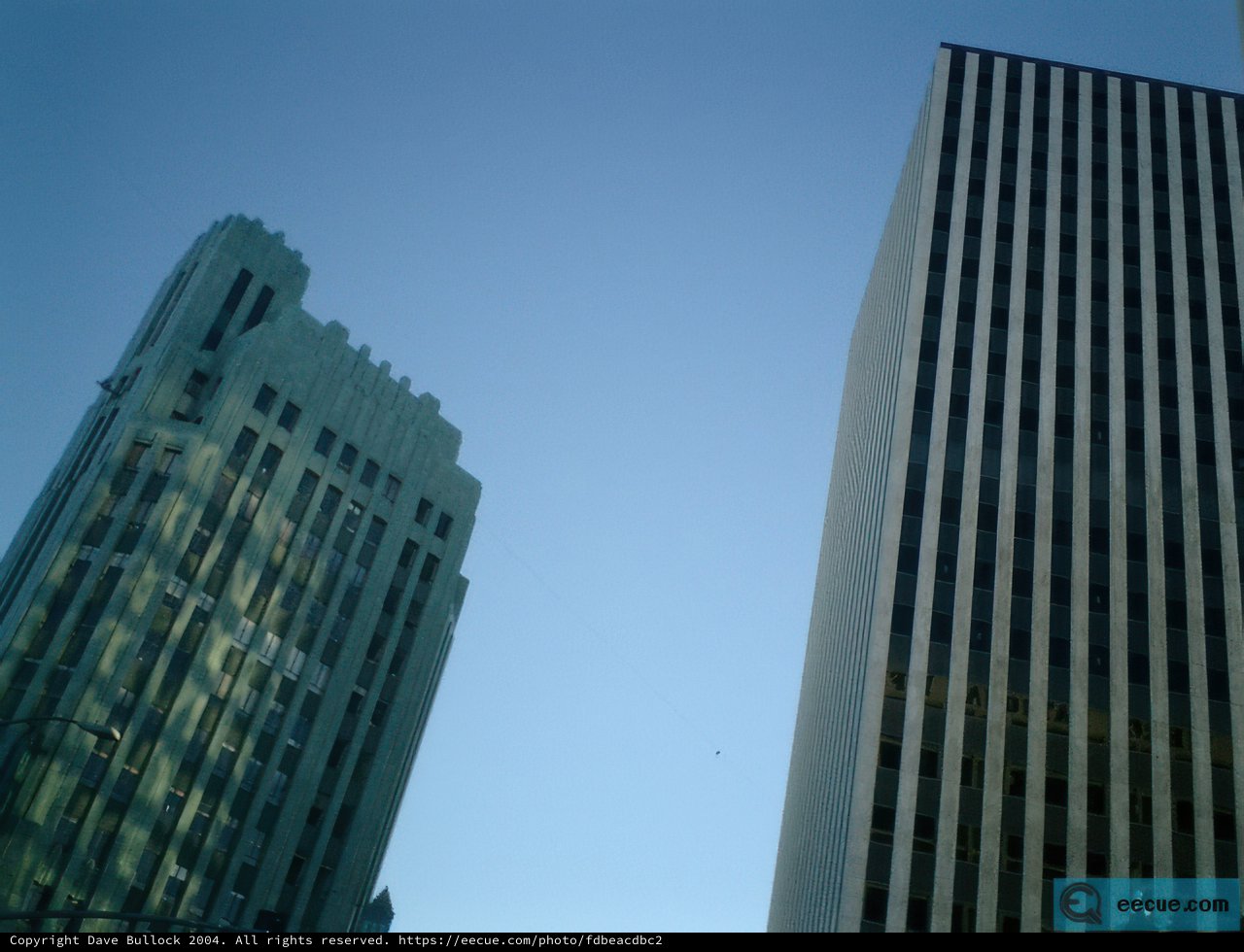 Skyscrapers piercing through the Blue Sky