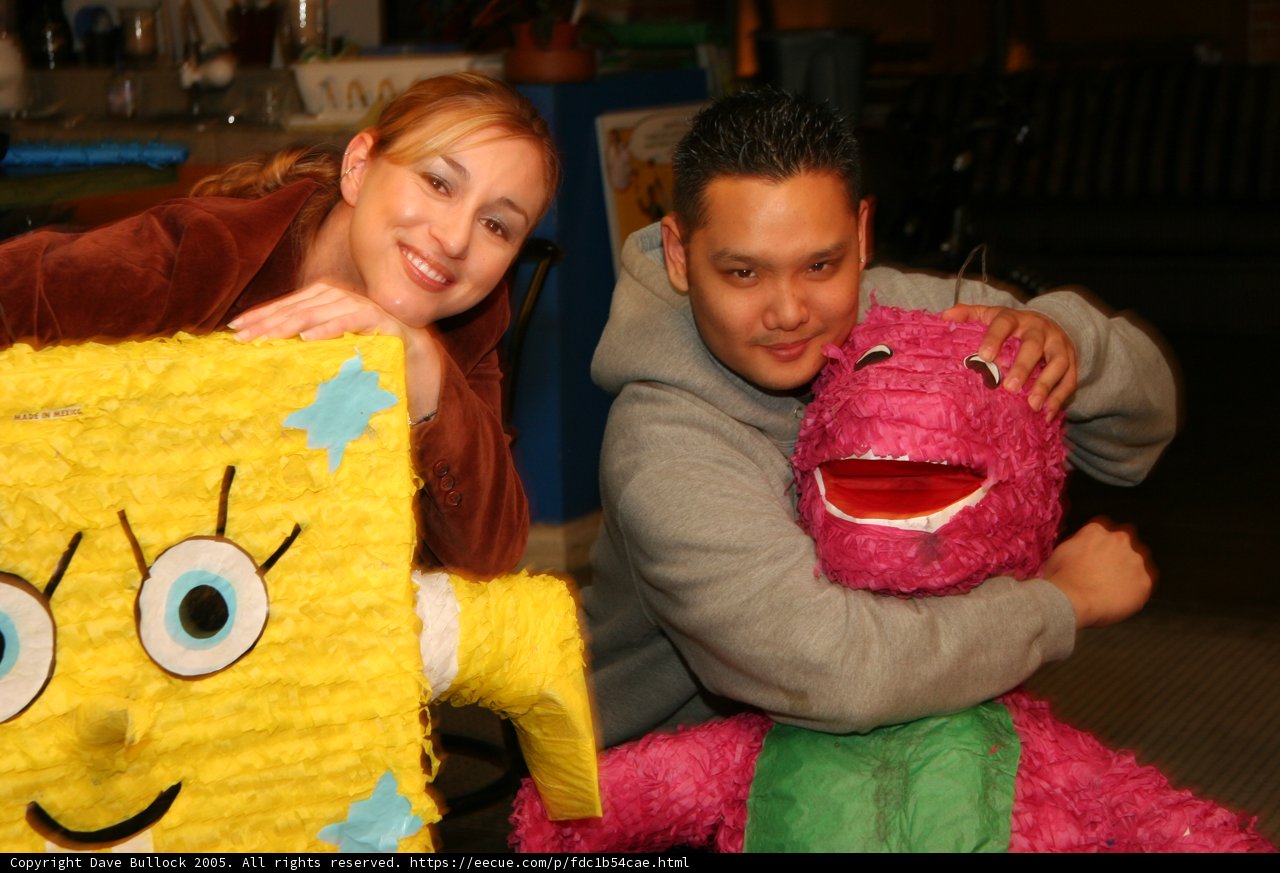 Posing with the Pinata