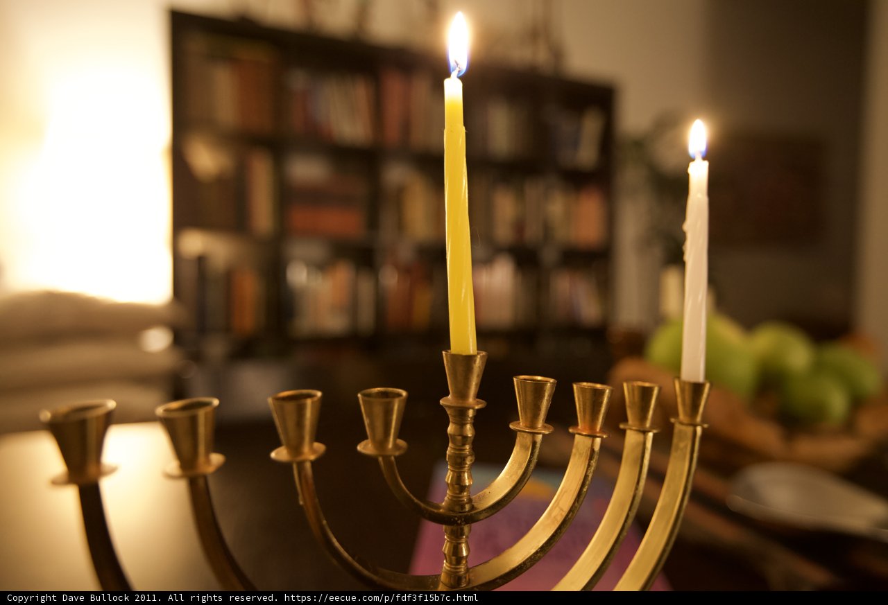 Lighting up Hanukkah