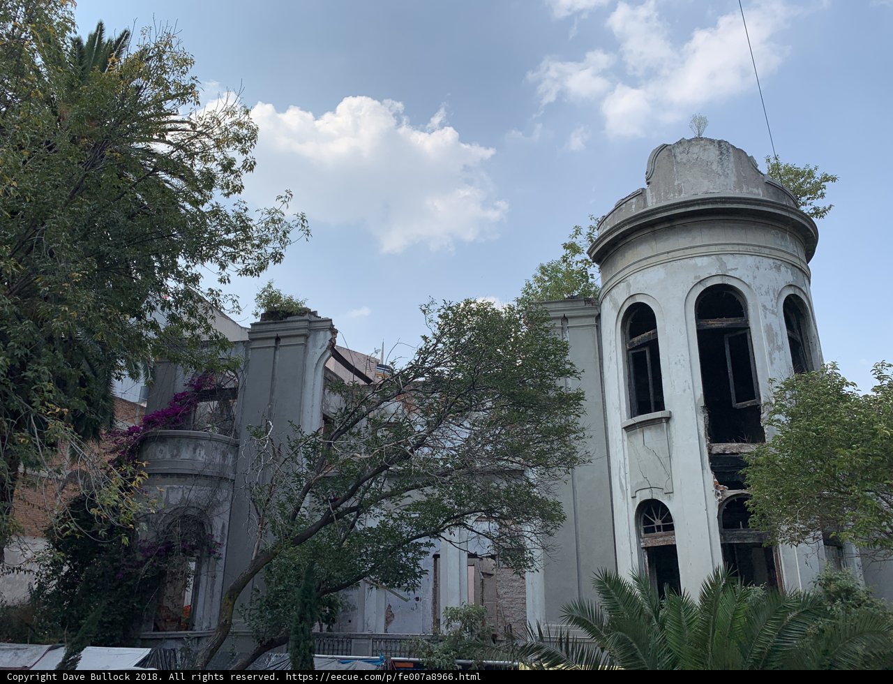 Remnants of a Building's Destruction