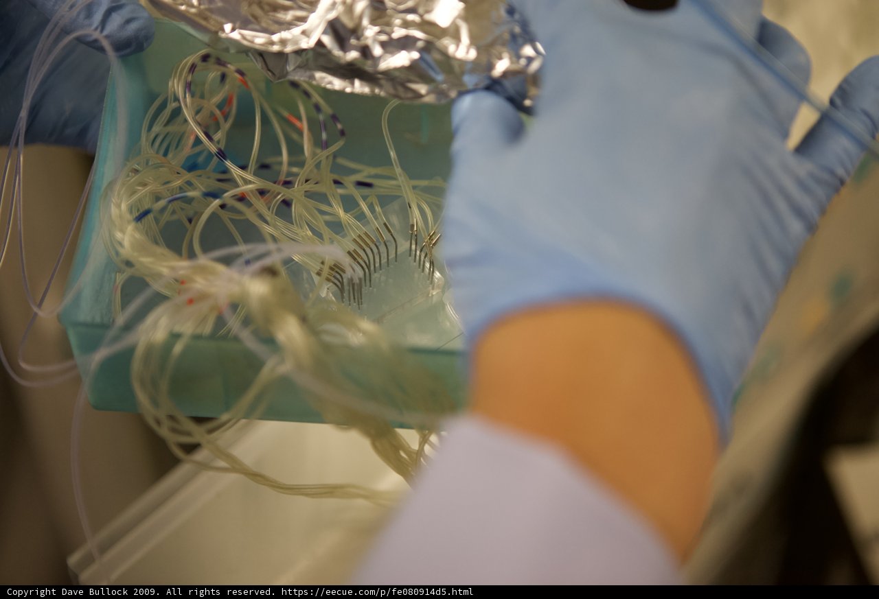 Wires and Gloves in a UCLA Micro Bio Chip Lab