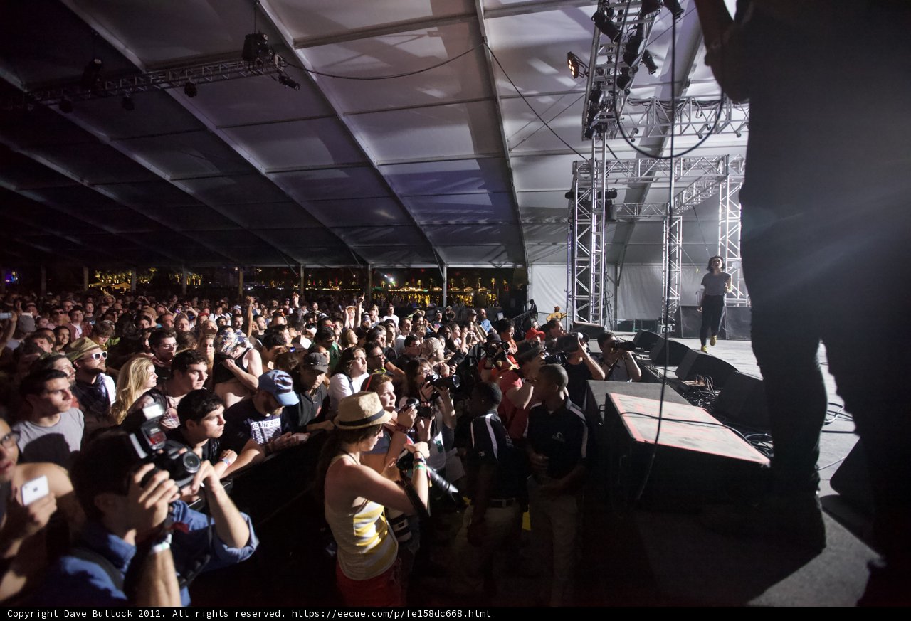 Energetic Crowd at Coachella 2012 Friday Night Concert