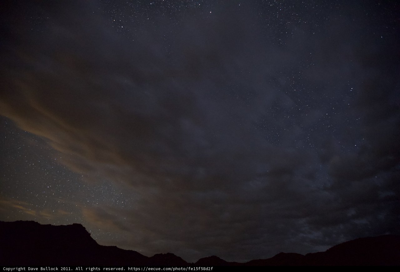 Starry Night Sky over the Desert