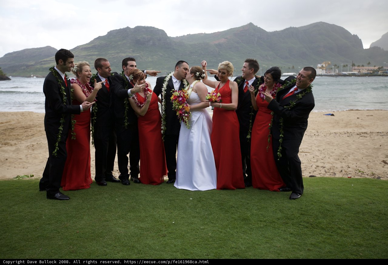 Red Dresses by the Shore