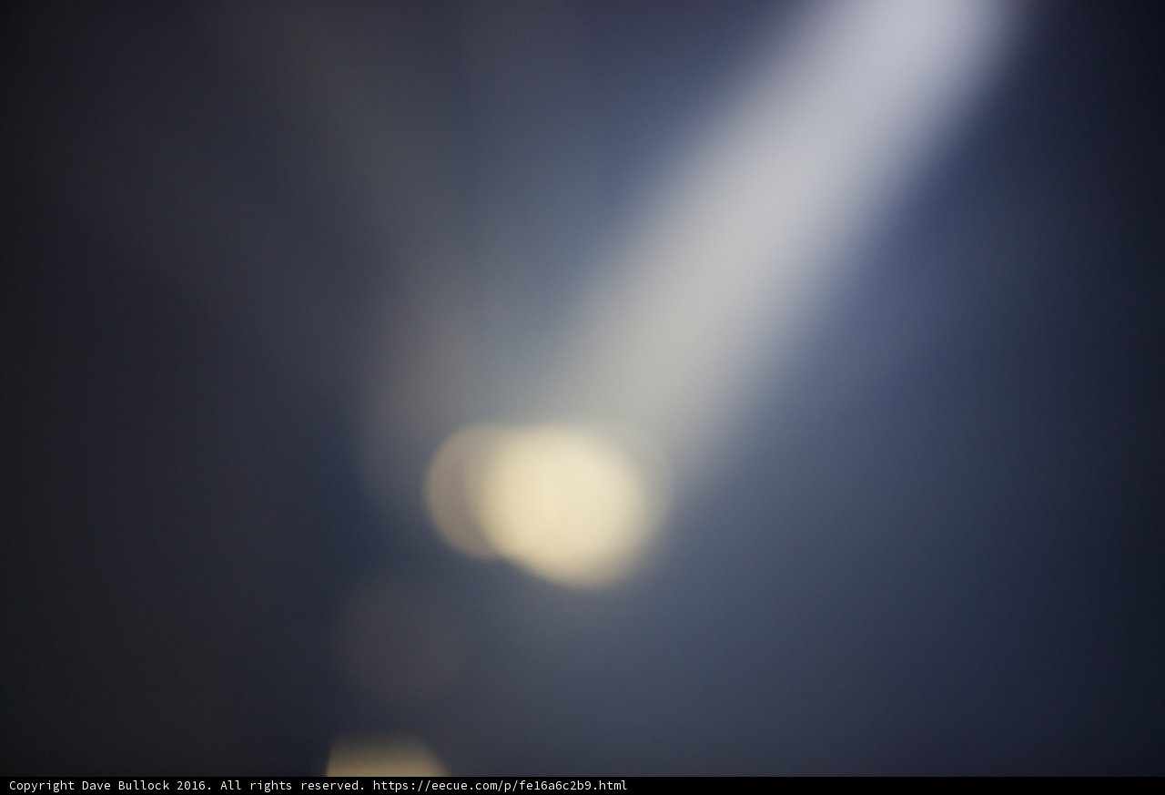 Spotlight Flare in the Dark