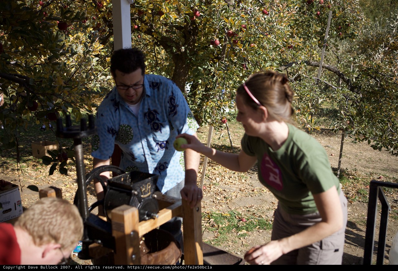 Apple Cider Pressing at the Orchard Fall Harvest