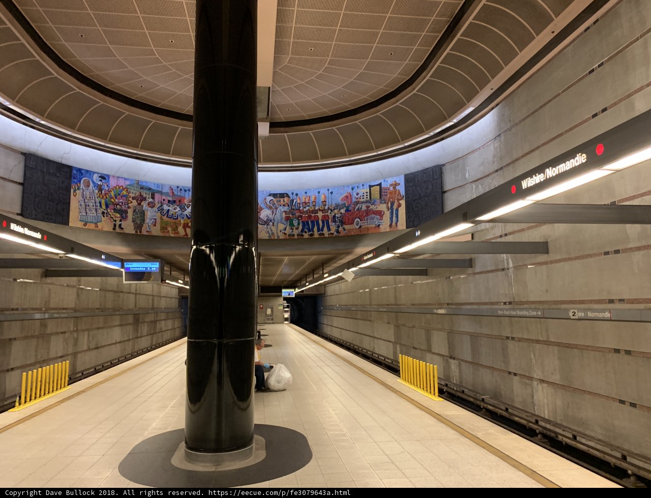 Vibrant Mural at Busy Subway Station