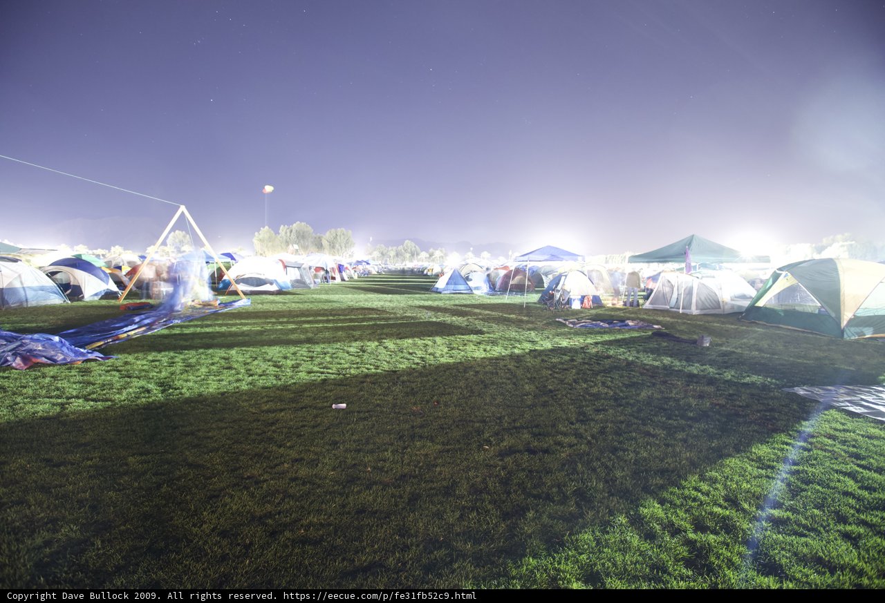 Nighttime Camping at Coachella 2009