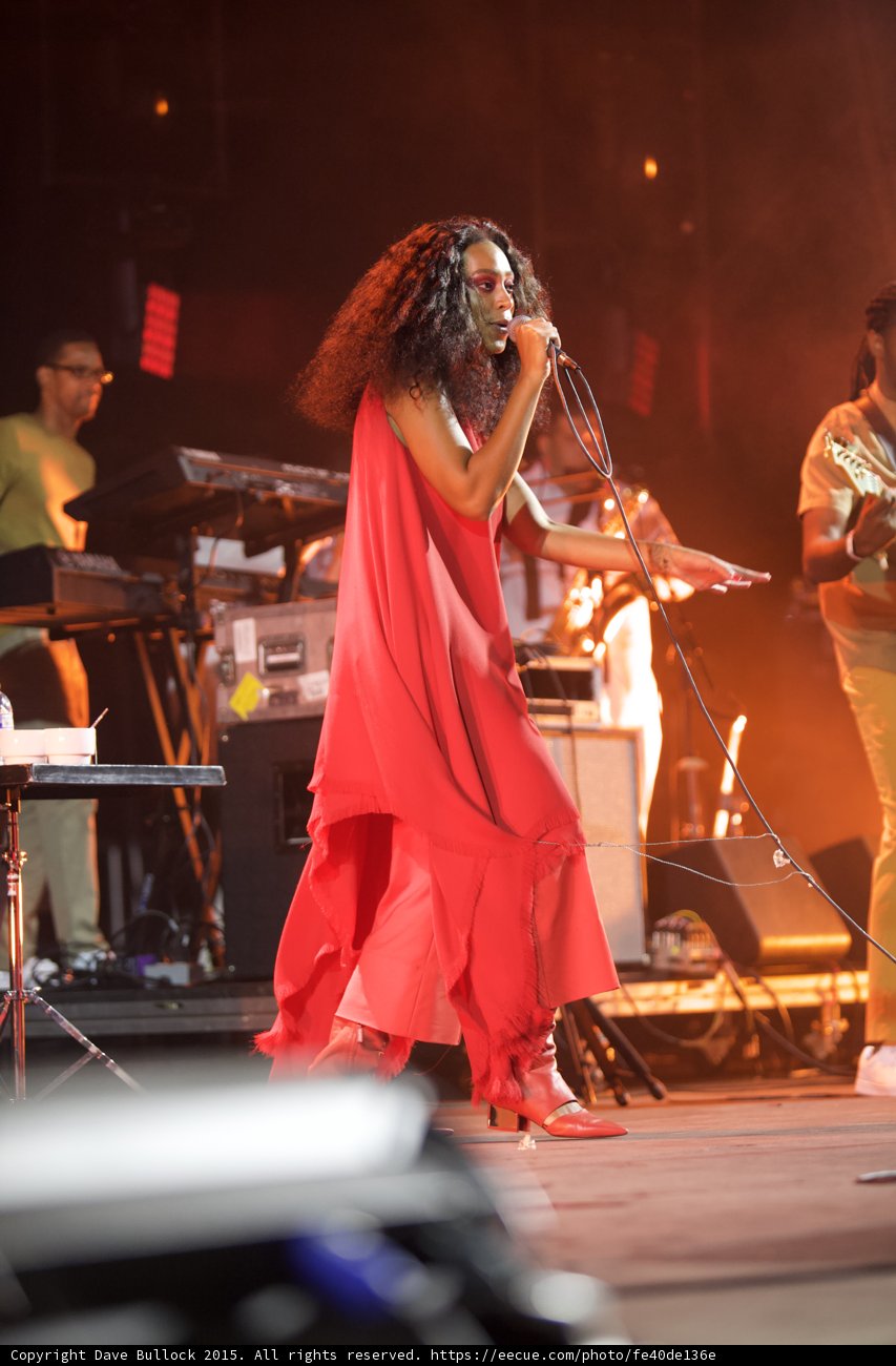 Solange Full Body Red Outfit Keyboardist Guitarist Band Orange