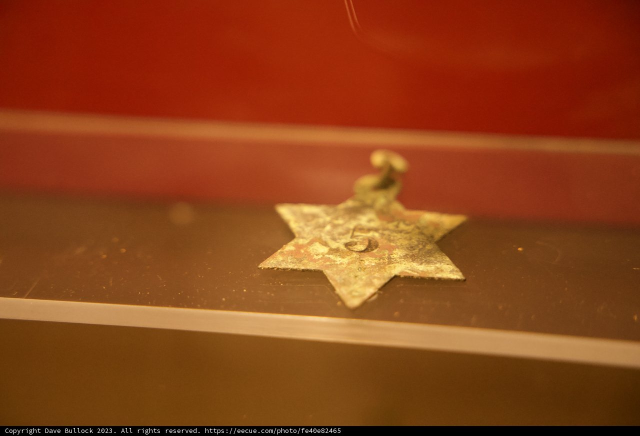 Golden Star of David Pendant in Downtown Sonoma