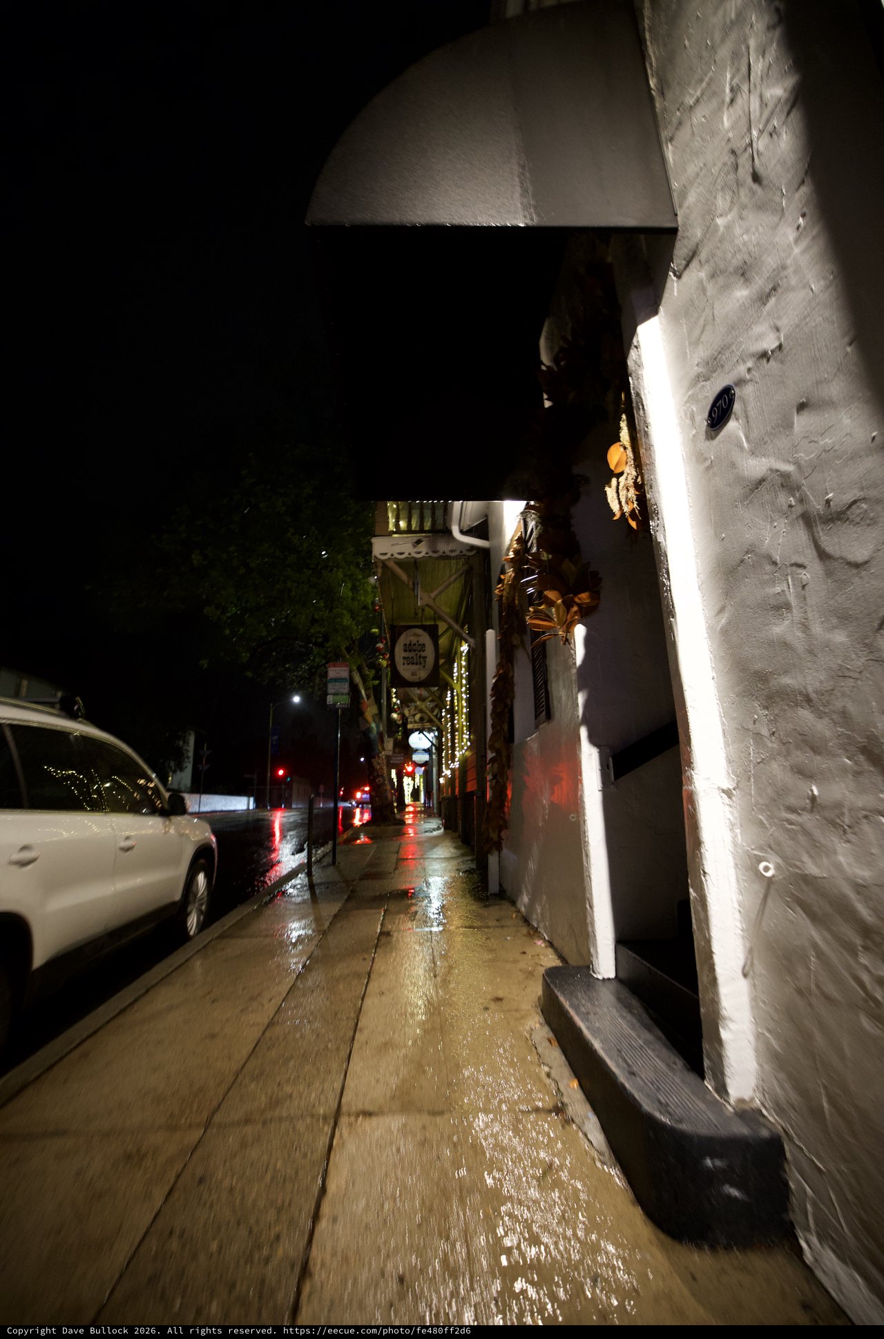 Rainy Night Street Scene in San Luis Obispo