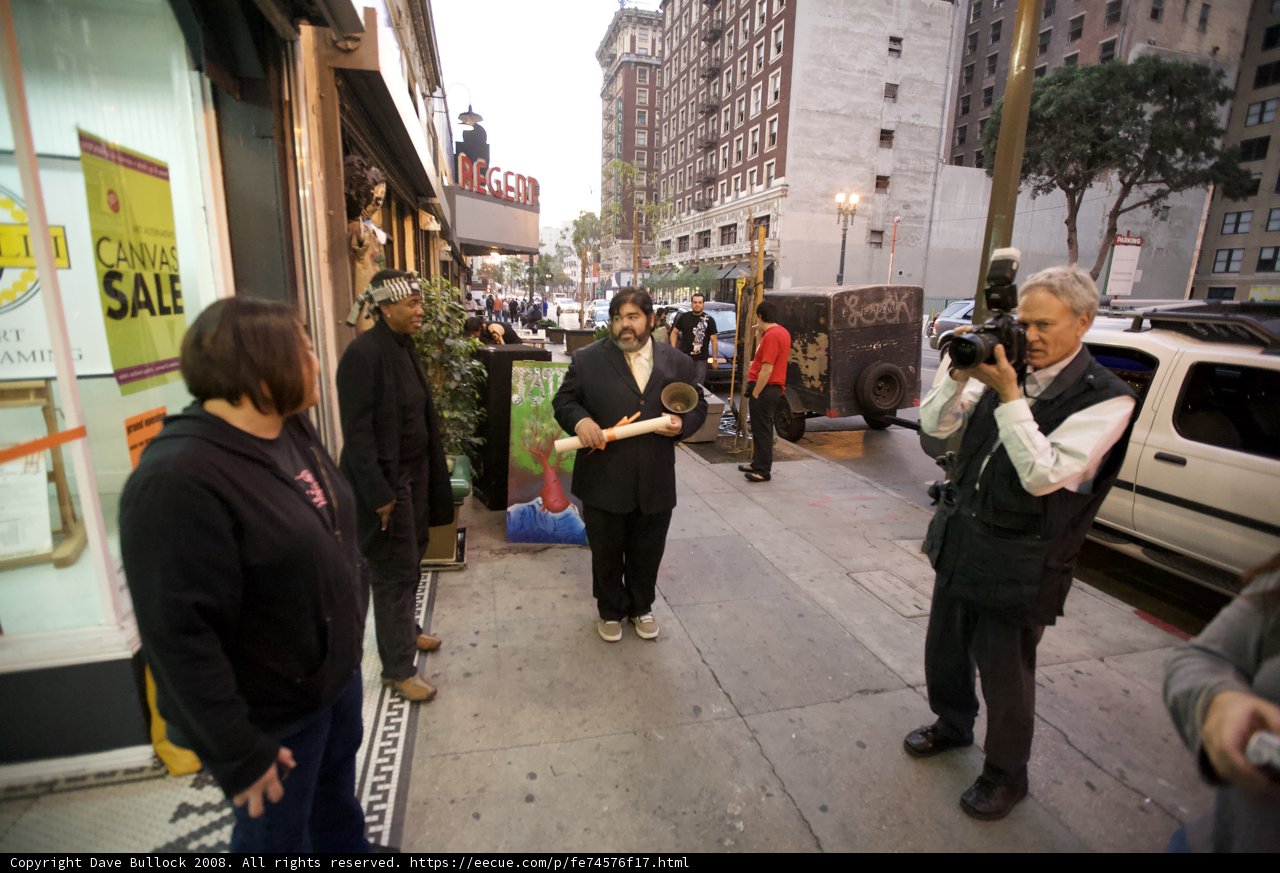 Capturing a Moment on the Sidewalk