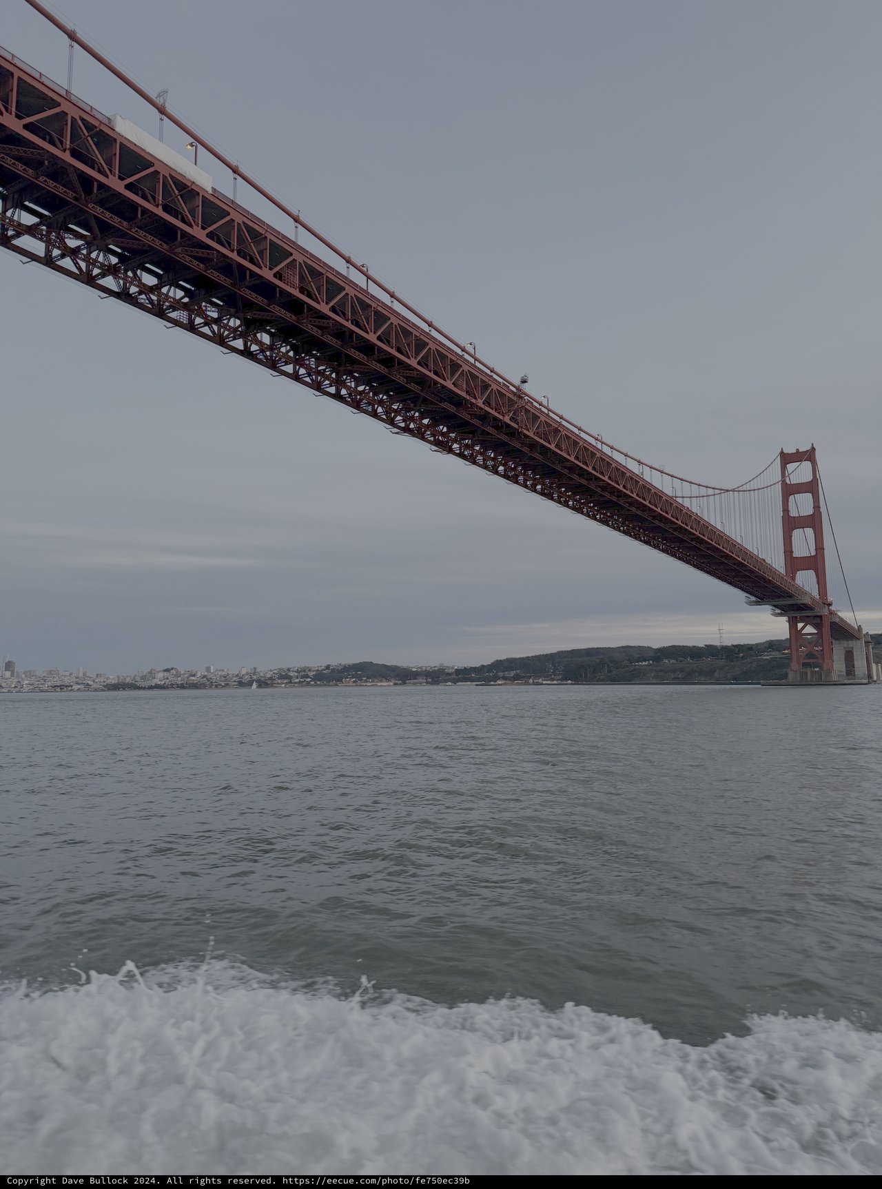 Golden Gate Bridge Through Misty Waters